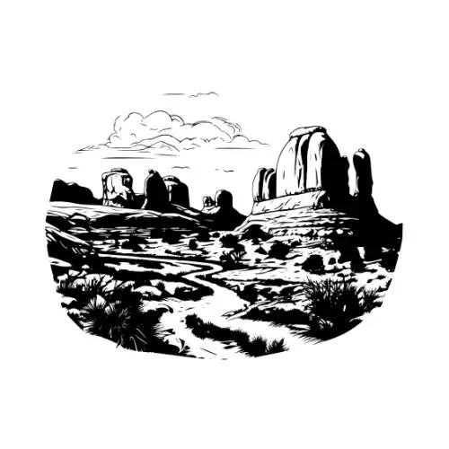 Arches National Park Silhouette SVG Design | SVG Files for Cricut & Print