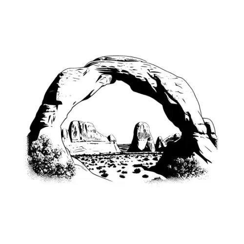 Arches National Park Silhouette SVG Design | SVG Files for Cricut & Print