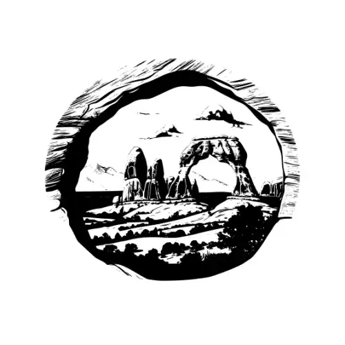 Arches National Park Silhouette SVG Design | SVG Files for Cricut & Print