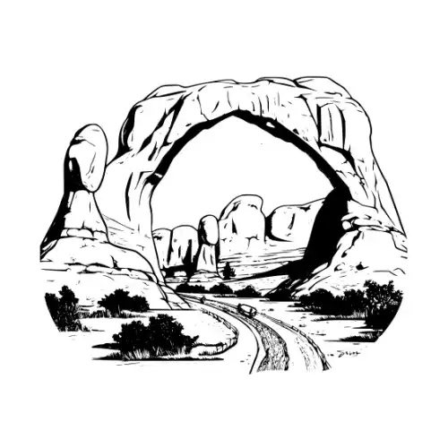 Arches National Park Silhouette SVG Design | SVG Files for Cricut & Print