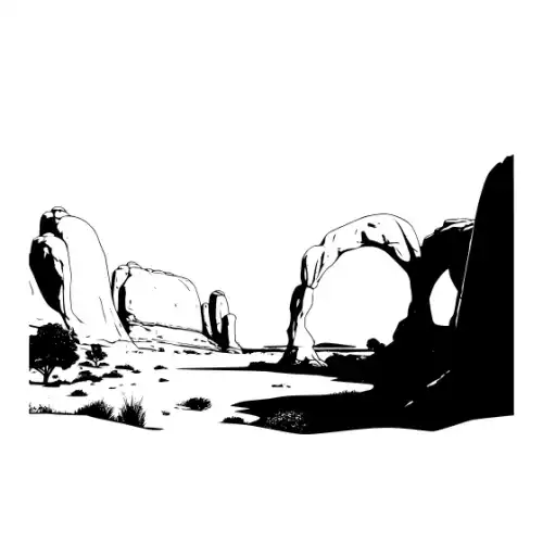 Arches National Park Silhouette SVG Design | SVG Files for Cricut & Print