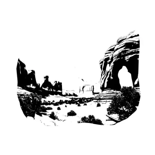 Arches National Park Silhouette SVG Design | SVG Files for Cricut & Print