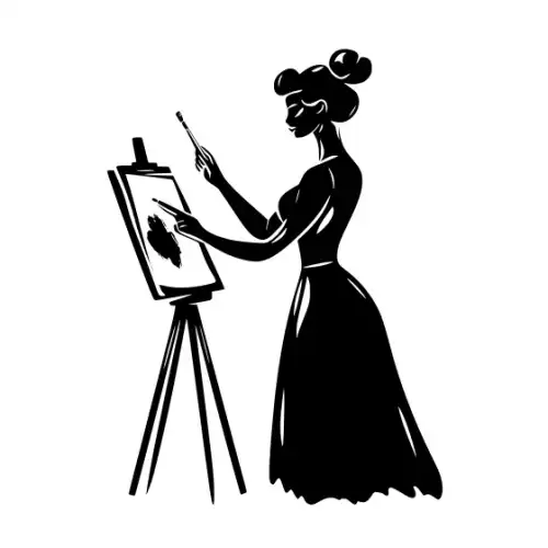 Artist Woman Silhouette SVG Design | SVG Files for Cricut & Print