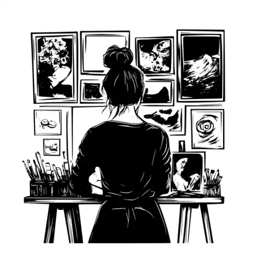 Artist Woman Silhouette SVG Design | SVG Files for Cricut & Print