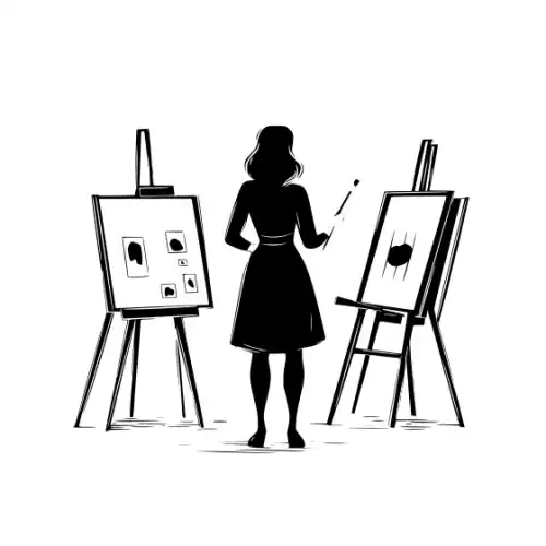 Artist Woman Silhouette SVG Design | SVG Files for Cricut & Print