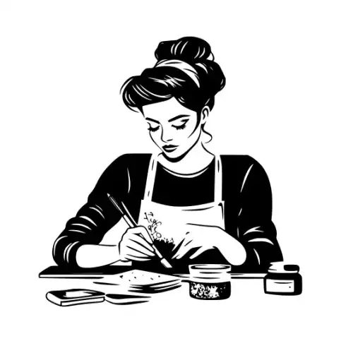 Artist Woman Silhouette SVG Design | SVG Files for Cricut & Print