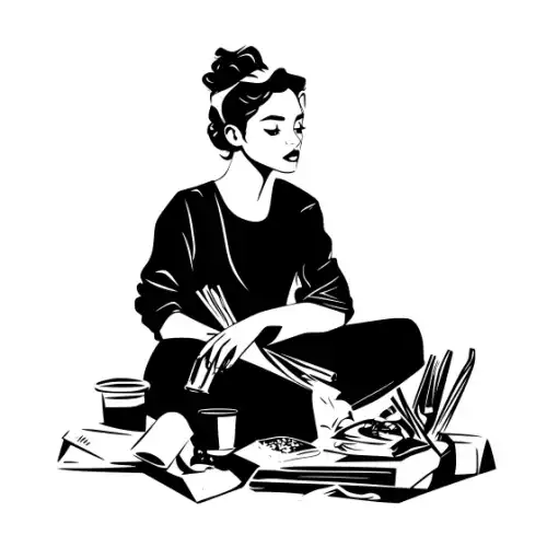 Artist Woman Silhouette SVG Design | SVG Files for Cricut & Print