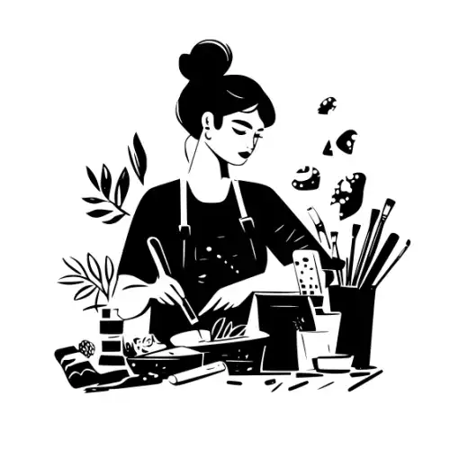 Artist Woman Silhouette SVG Design | SVG Files for Cricut & Print