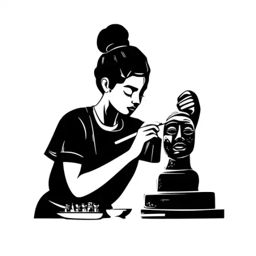 Artist Woman Silhouette SVG Design | SVG Files for Cricut & Print