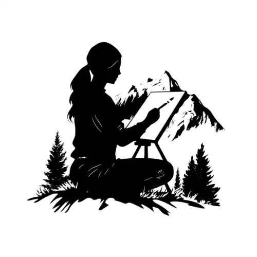 Artist Woman Silhouette SVG Design | SVG Files for Cricut & Print