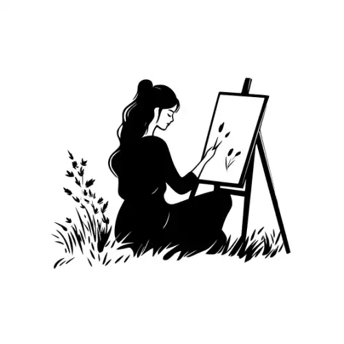 Artist Woman Silhouette SVG Design | SVG Files for Cricut & Print