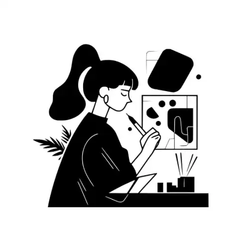 Artist Woman Silhouette SVG Design | SVG Files for Cricut & Print