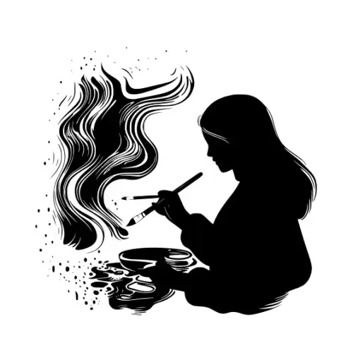 Artist Woman Silhouette SVG Design | SVG Files for Cricut & Print