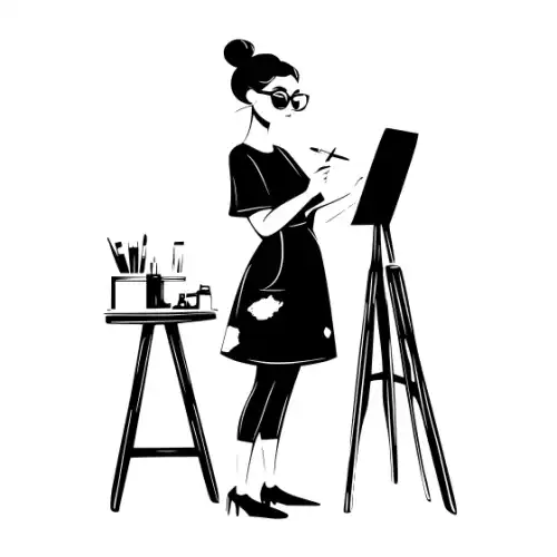 Artist Woman Silhouette SVG Design | SVG Files for Cricut & Print