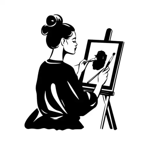 Artist Woman Silhouette SVG Design | SVG Files for Cricut & Print