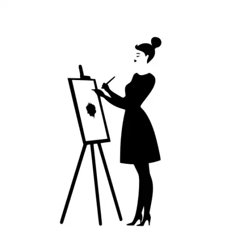 Artist Woman Silhouette SVG Design | SVG Files for Cricut & Print