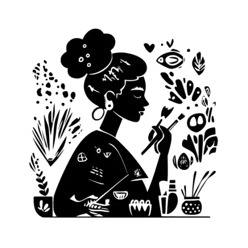 Artist Woman Silhouette SVG Design | SVG Files for Cricut & Print