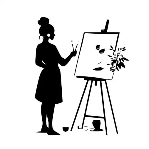 Artist Woman Silhouette SVG Design | SVG Files for Cricut & Print