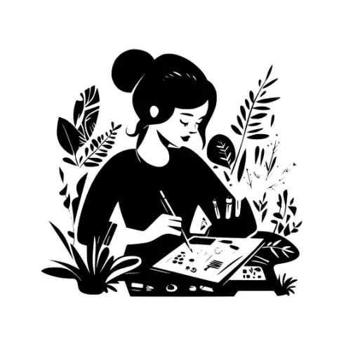 Artist Woman Silhouette SVG Design | SVG Files for Cricut & Print