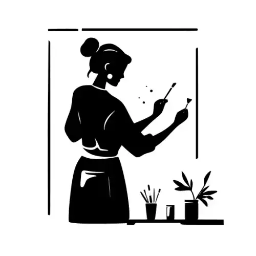 Artist Woman Silhouette SVG Design | SVG Files for Cricut & Print