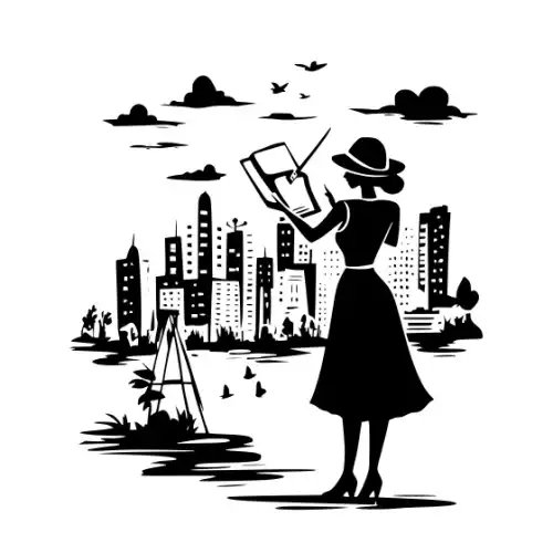 Artist Woman Silhouette SVG Design | SVG Files for Cricut & Print