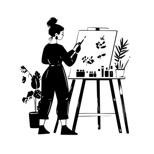 Artist Woman Silhouette SVG Design | SVG Files for Cricut & Print