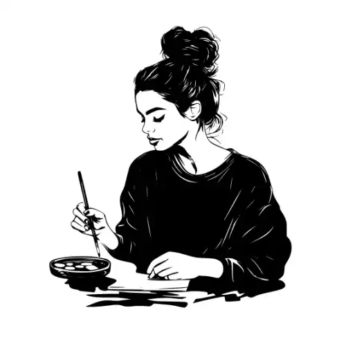 Artist Woman Silhouette SVG Design | SVG Files for Cricut & Print