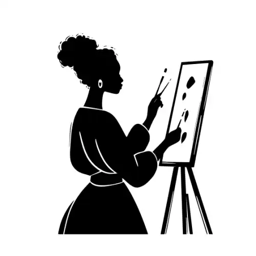 Artist Woman Silhouette SVG Design | SVG Files for Cricut & Print