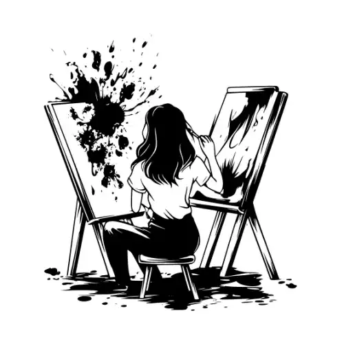 Artist Woman Silhouette SVG Design | SVG Files for Cricut & Print