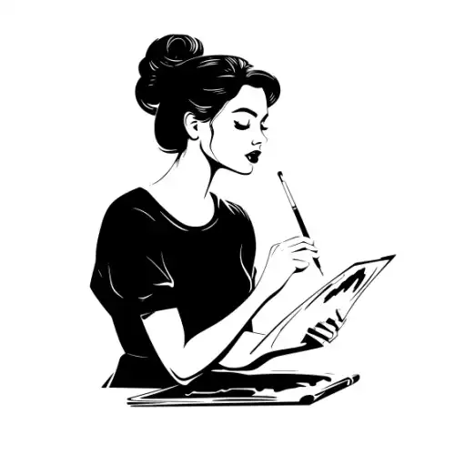 Artist Woman Silhouette SVG Design | SVG Files for Cricut & Print