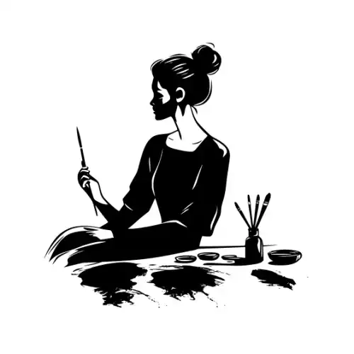 Artist Woman Silhouette SVG Design | SVG Files for Cricut & Print