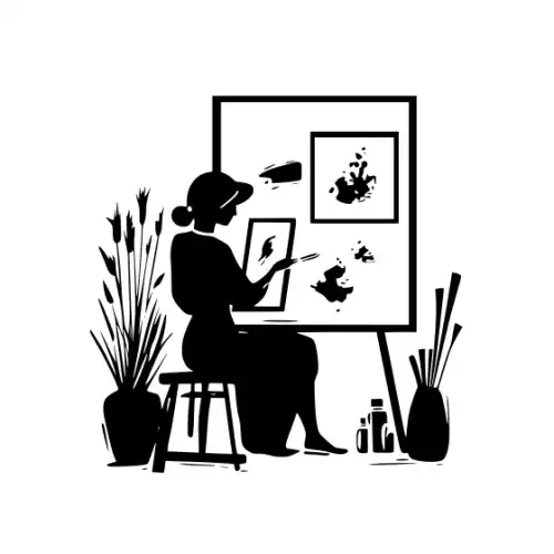Artist Woman Silhouette SVG Design | SVG Files for Cricut & Print