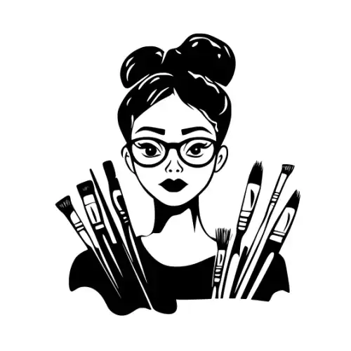 Artist Woman Silhouette SVG Design | SVG Files for Cricut & Print