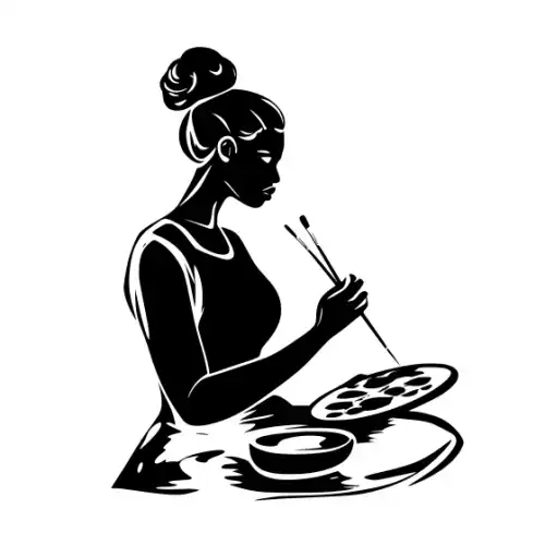 Artist Woman Silhouette SVG Design | SVG Files for Cricut & Print