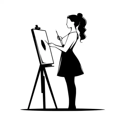 Artist Woman Silhouette SVG Design | SVG Files for Cricut & Print