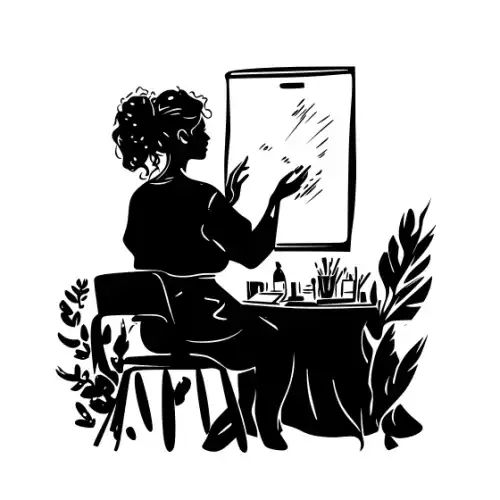 Artist Woman Silhouette SVG Design | SVG Files for Cricut & Print