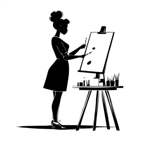 Artist Woman Silhouette SVG Design | SVG Files for Cricut & Print