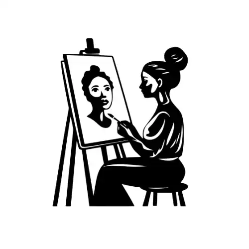 Artist Woman Silhouette SVG Design | SVG Files for Cricut & Print