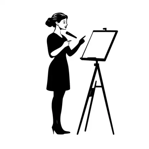 Artist Woman Silhouette SVG Design | SVG Files for Cricut & Print