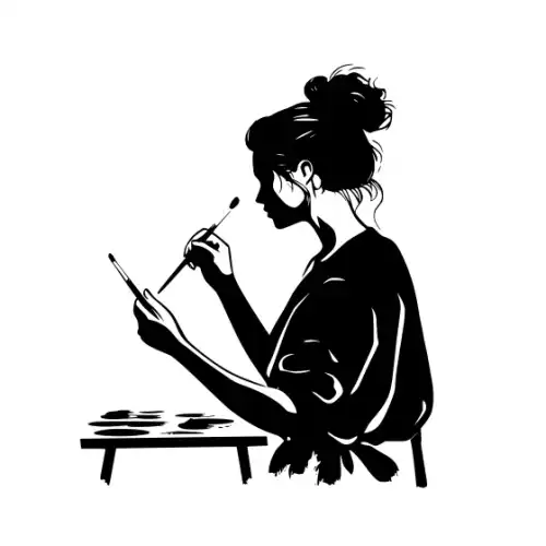 Artist Woman Silhouette SVG Design | SVG Files for Cricut & Print