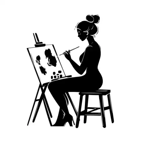 Artist Woman Silhouette SVG Design | SVG Files for Cricut & Print