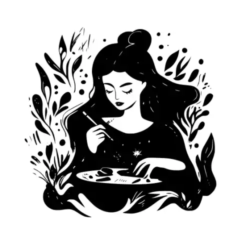 Artist Woman Silhouette SVG Design | SVG Files for Cricut & Print