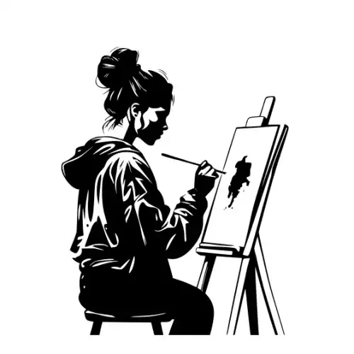 Artist Woman Silhouette SVG Design | SVG Files for Cricut & Print