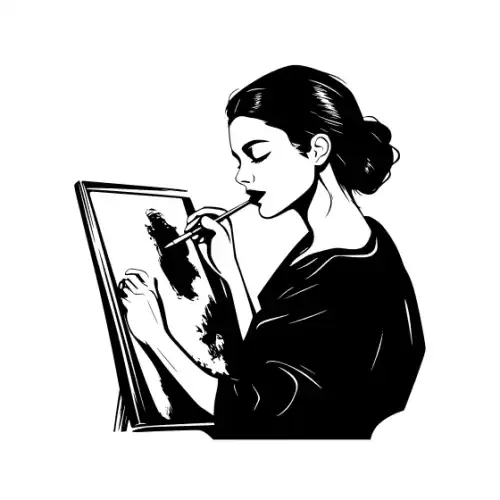 Artist Woman Silhouette SVG Design | SVG Files for Cricut & Print