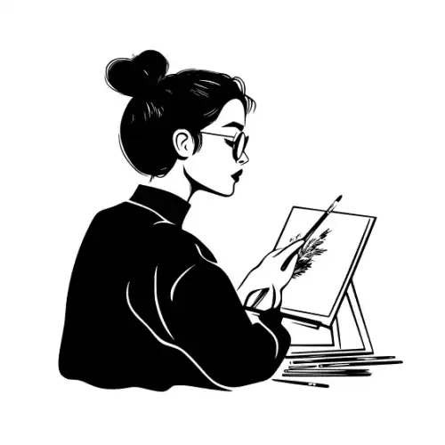 Artist Woman Silhouette SVG Design | SVG Files for Cricut & Print