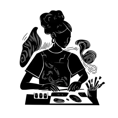 Artist Woman Silhouette SVG Design | SVG Files for Cricut & Print
