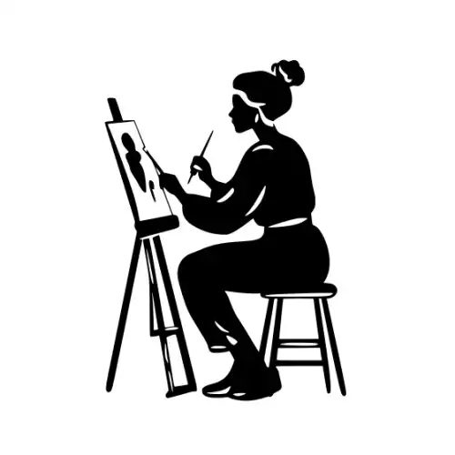 Artist Woman Silhouette SVG Design | SVG Files for Cricut & Print