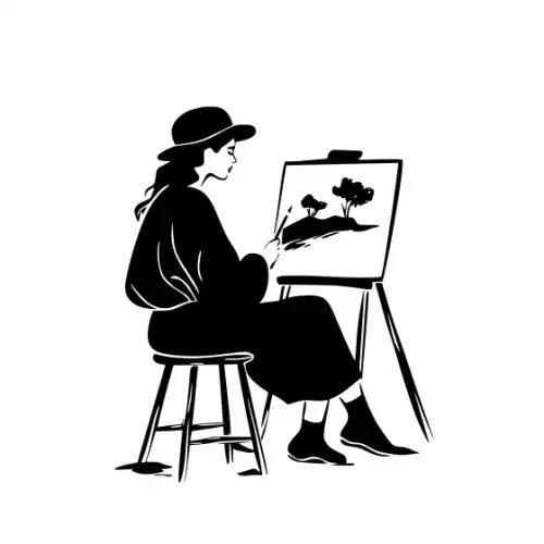 Artist Woman Silhouette SVG Design | SVG Files for Cricut & Print