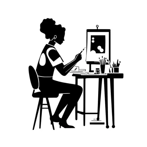 Artist Woman Silhouette SVG Design | SVG Files for Cricut & Print