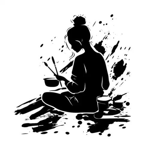 Artist Woman Silhouette SVG Design | SVG Files for Cricut & Print